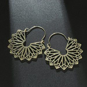 Earrings ~ Geometric ~ Gold ~ Mandela ~ Dazzle ~ Dangle